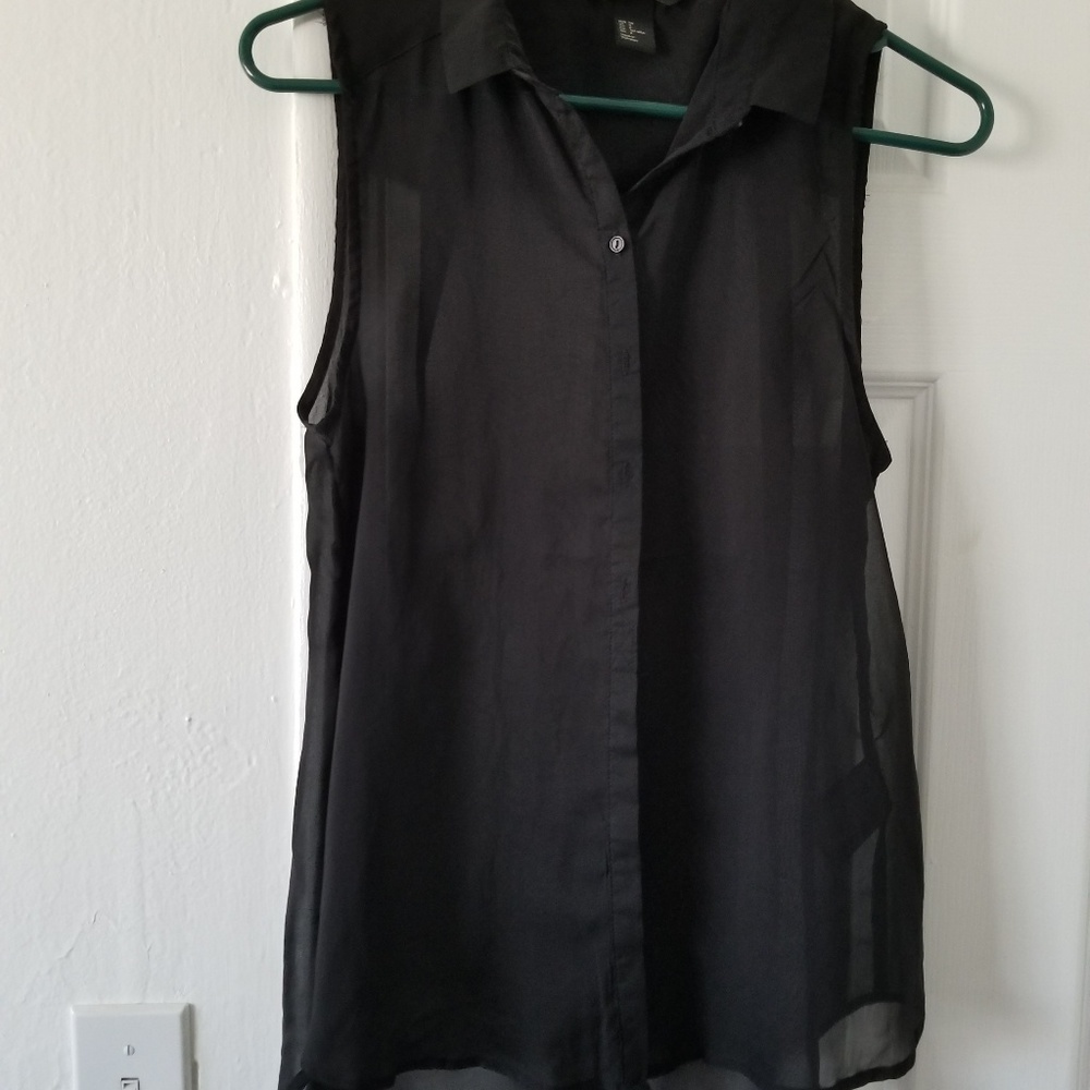 H&M Black top size 8